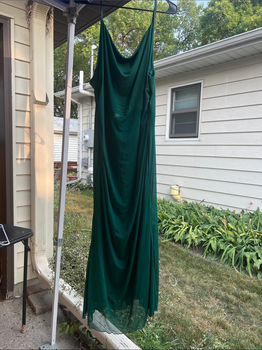 Sleeveless Emerald Green Maxi Slip Dress